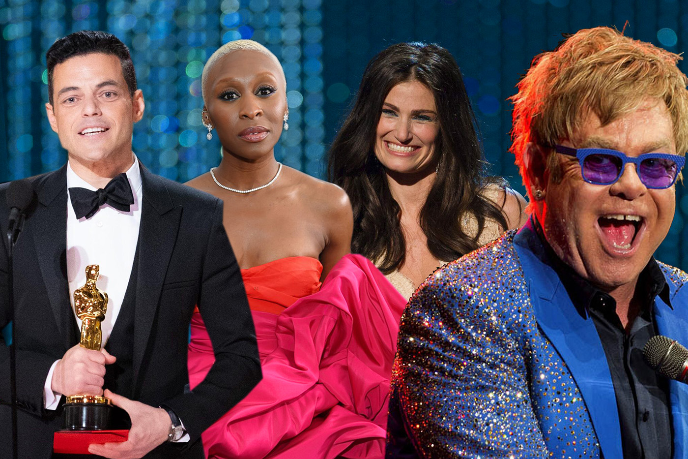 Elton John Idina Menzel Si Cynthia Erivo Vor Canta Pe Scena Premiilor Oscar 2020 Rami Malek Si